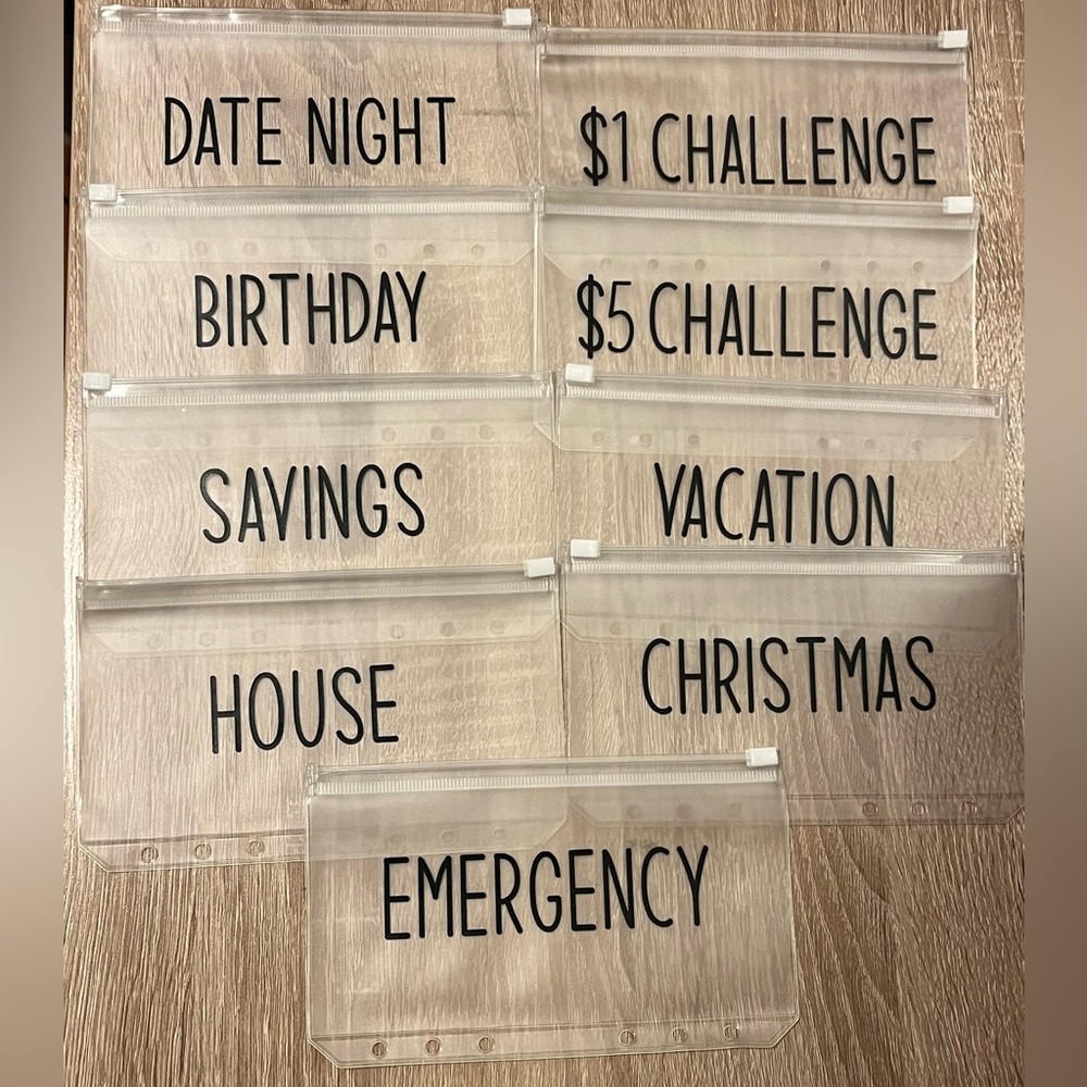 9 Pieces A6 Binder Pockets